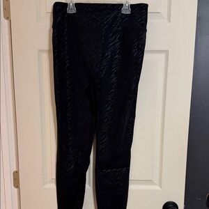 Black Textured Leggings